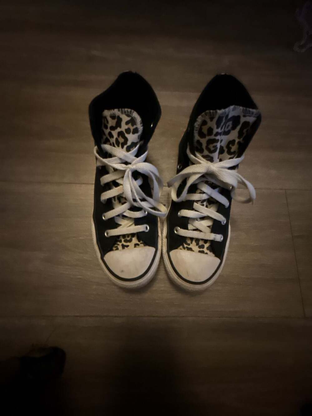 Converse Chuck Taylor All Star High Top Black Leopard Print Sneakers